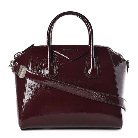 givenchy mini crinkle patent antigona bag aubergine|GIVENCHY Crinkled Patent Calfskin Mini Antigona Aubergine .